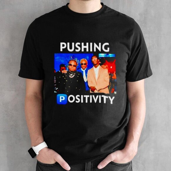 Pushing Positivity Retro Motivational Statement Collector Classic Graphic Gift - Picture 1 of 5